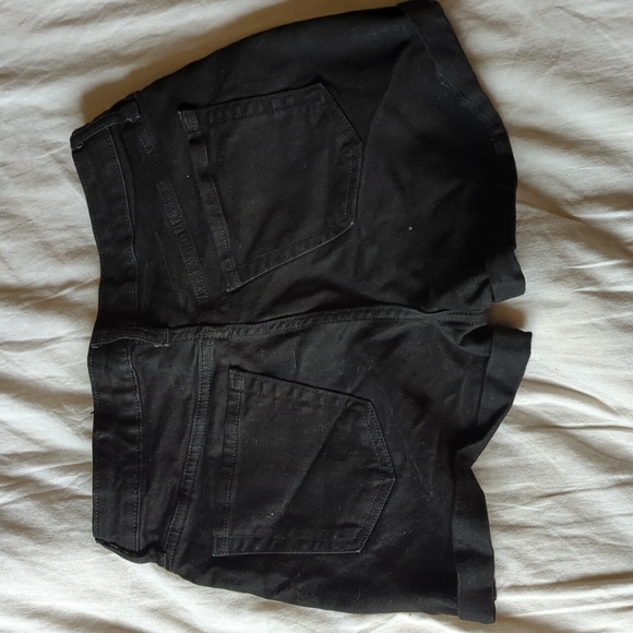 Black Wild Falole Denim Girls Shorts - Picture 2 of 3